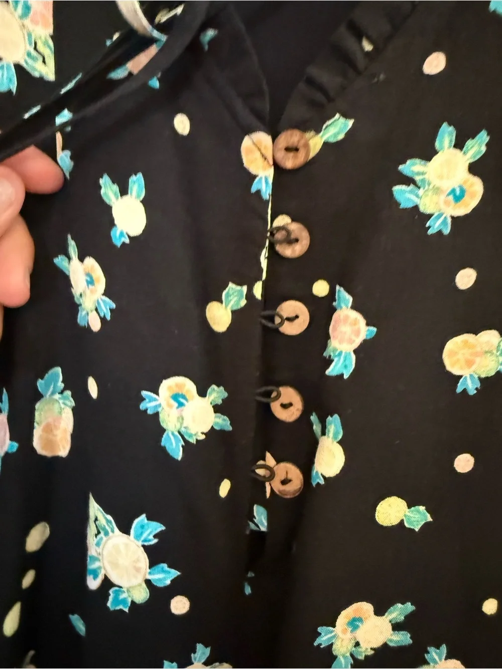 Free People Black Floral Backless Ruffle Mini Dress - Picture 5 of 6